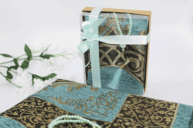 Personalised Prayer Mat & Tasbih Gift Set