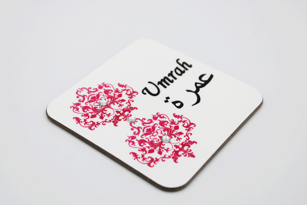 Mini Name Easel - Pink Damask