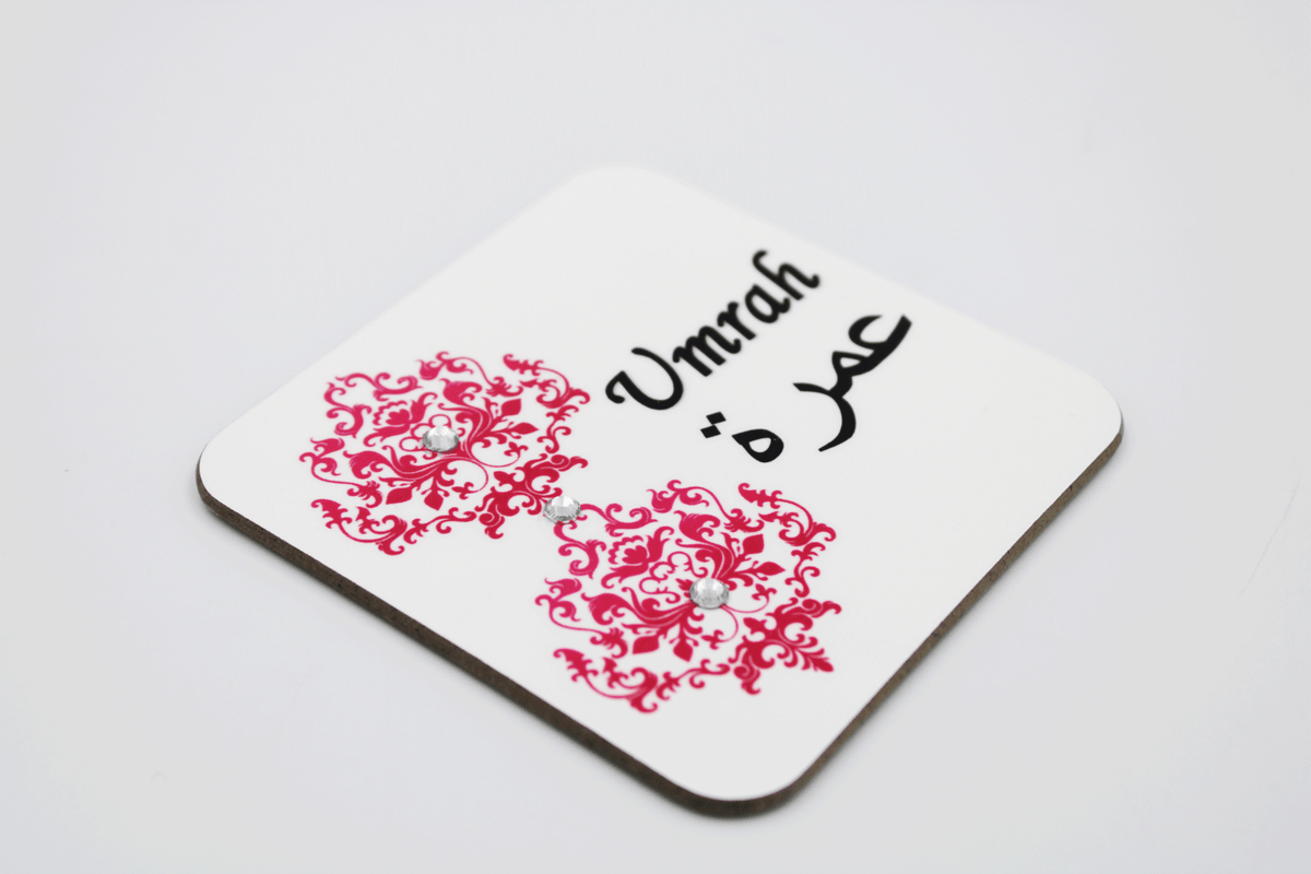 Mini Name Easel - Pink Damask