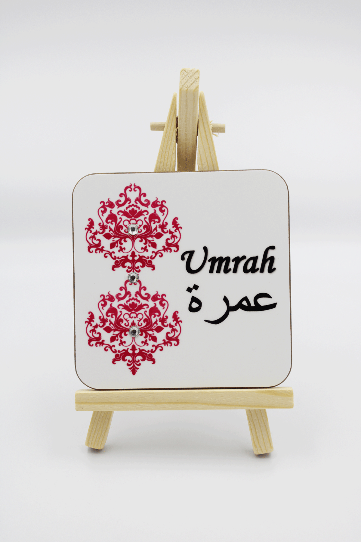 Mini Name Easel - Pink Damask