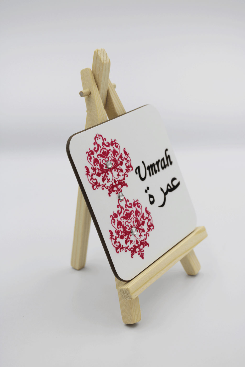 Mini Name Easel - Pink Damask