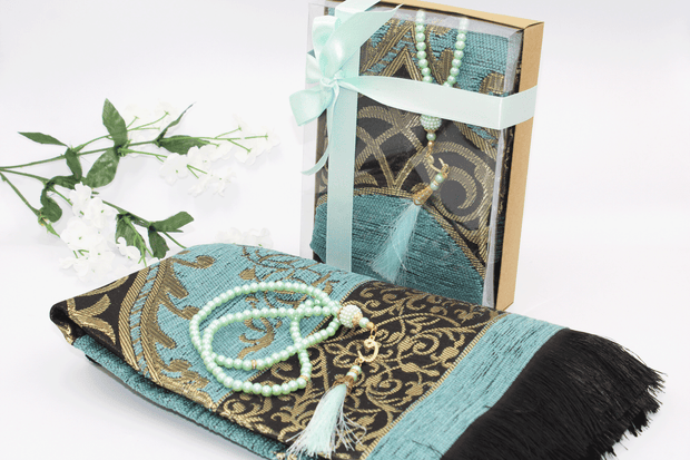 Personalised Prayer Mat & Tasbih Gift Set
