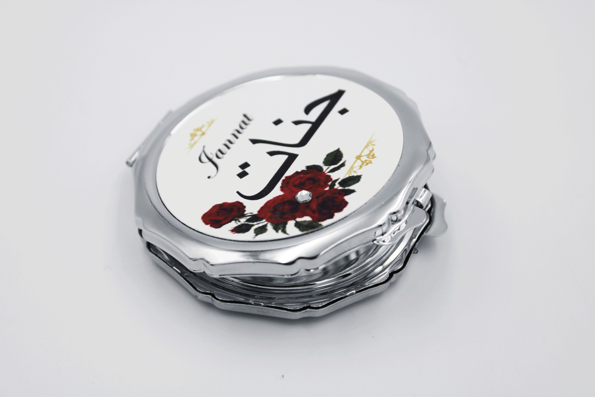Compact Mirror- Arabic Rose