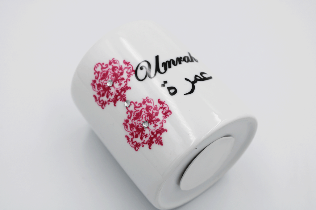 Personalised Money Bank - Pink Damask