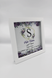 Baby Purple Initial Birth Deep Edge Frame