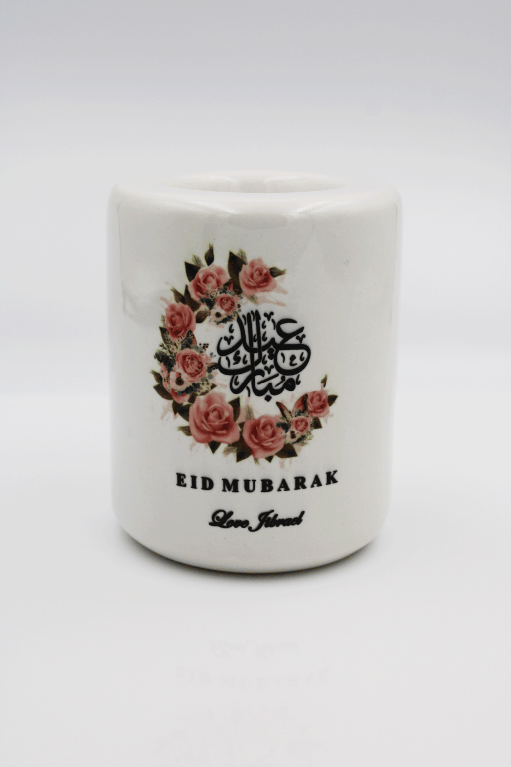 Eid Candle Holder - Rose Crescent