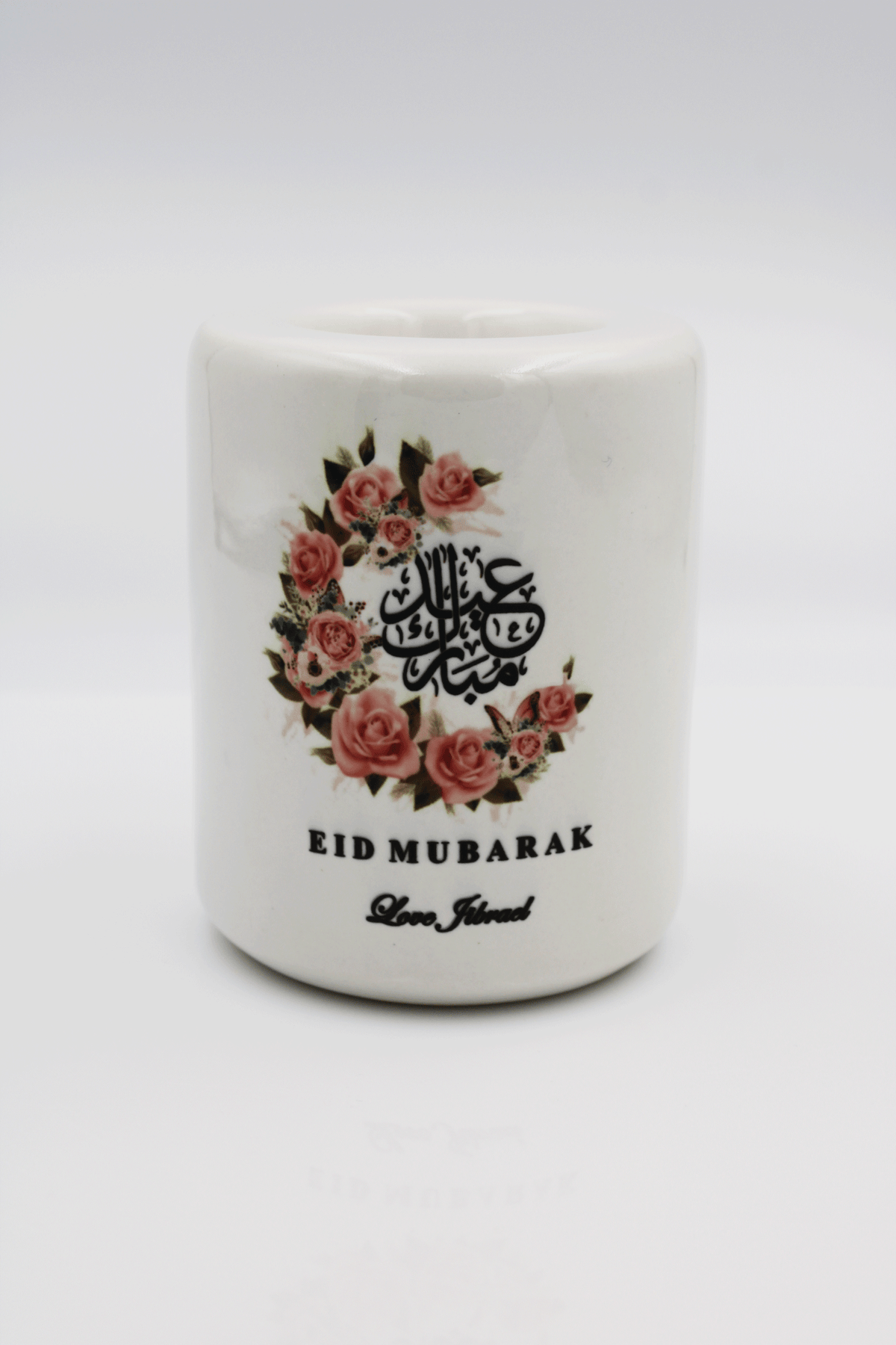 Eid Candle Holder - Rose Crescent