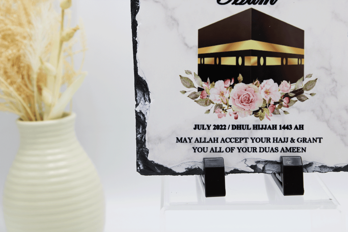 Personalised hajj gift, personalised hajj frame, kabah, hajji
