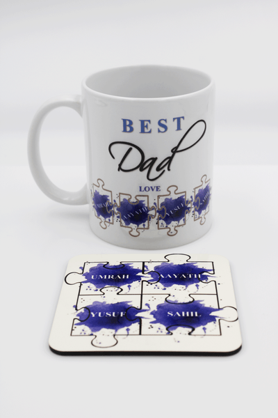 Best Dad Mug - Jigsaw Style