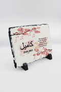 Baby Birth Rock Slate Frame - Pink