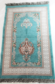 Floral Personalised Prayer Mat - Sky Blue