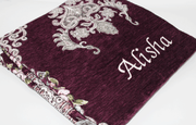 Floral Personalised Prayer Mat - Purple