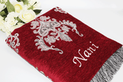 Floral Personalised Prayer Mat - Red