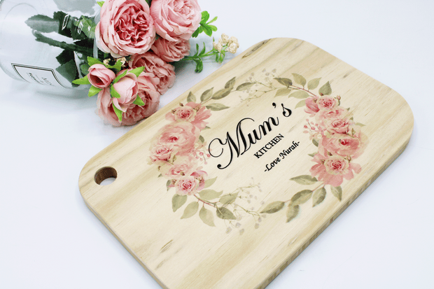 Personalised Mother's Day chopping board, perosnalised wooden chopping board, islamic mothers day gift