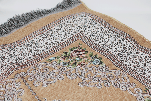 Floral Personalised Prayer Mat - Camel