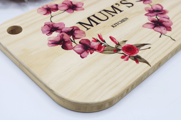 Personalised Mother's Day chopping board, perosnalised wooden chopping board, islamic mothers day gift