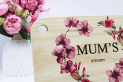 Personalised Mother's Day chopping board, perosnalised wooden chopping board, islamic mothers day gift