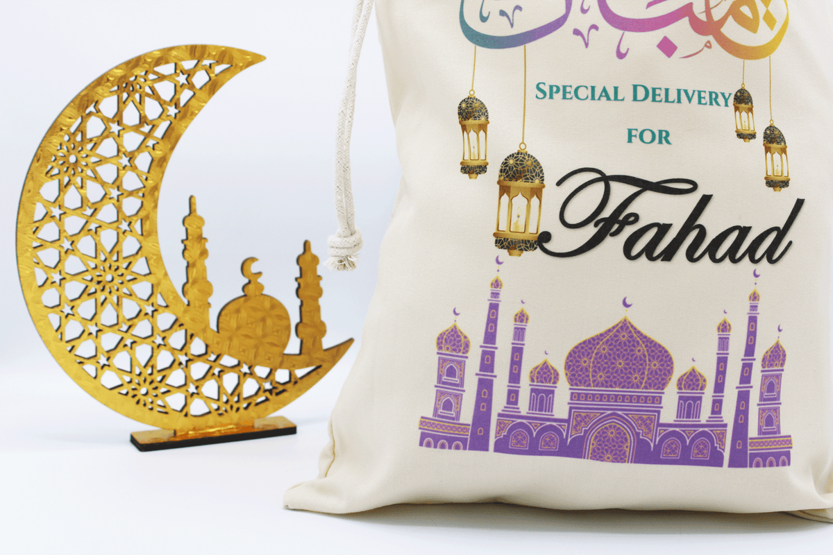 personalised eid sack, eid gift bag, eid gift for kids, eid gift ideas