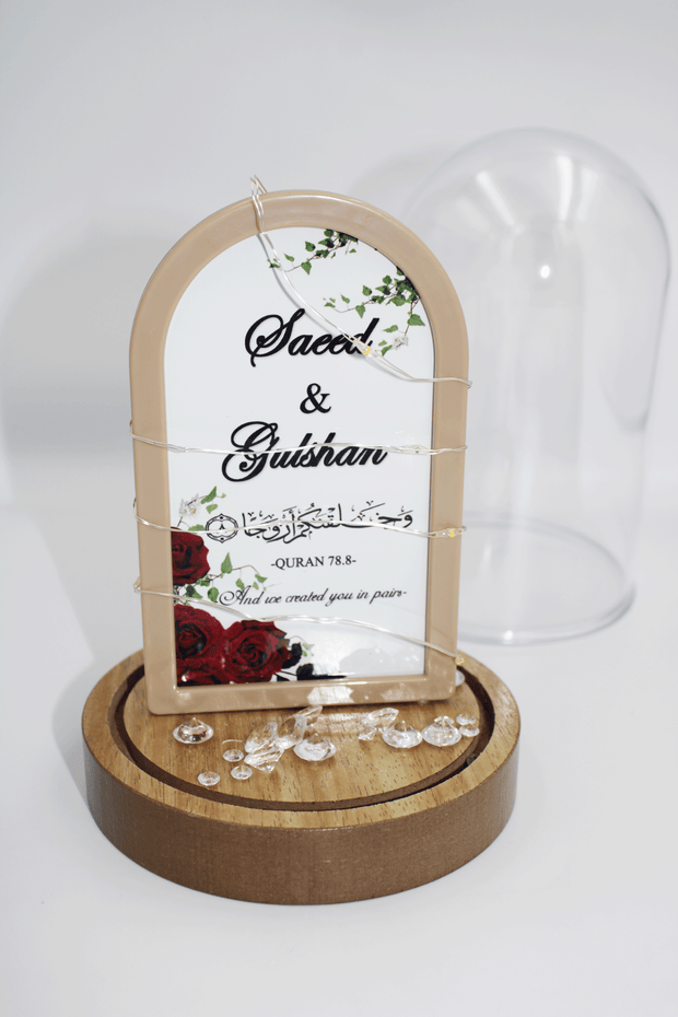 Personalised Nikkah frame, islamic wedding frame