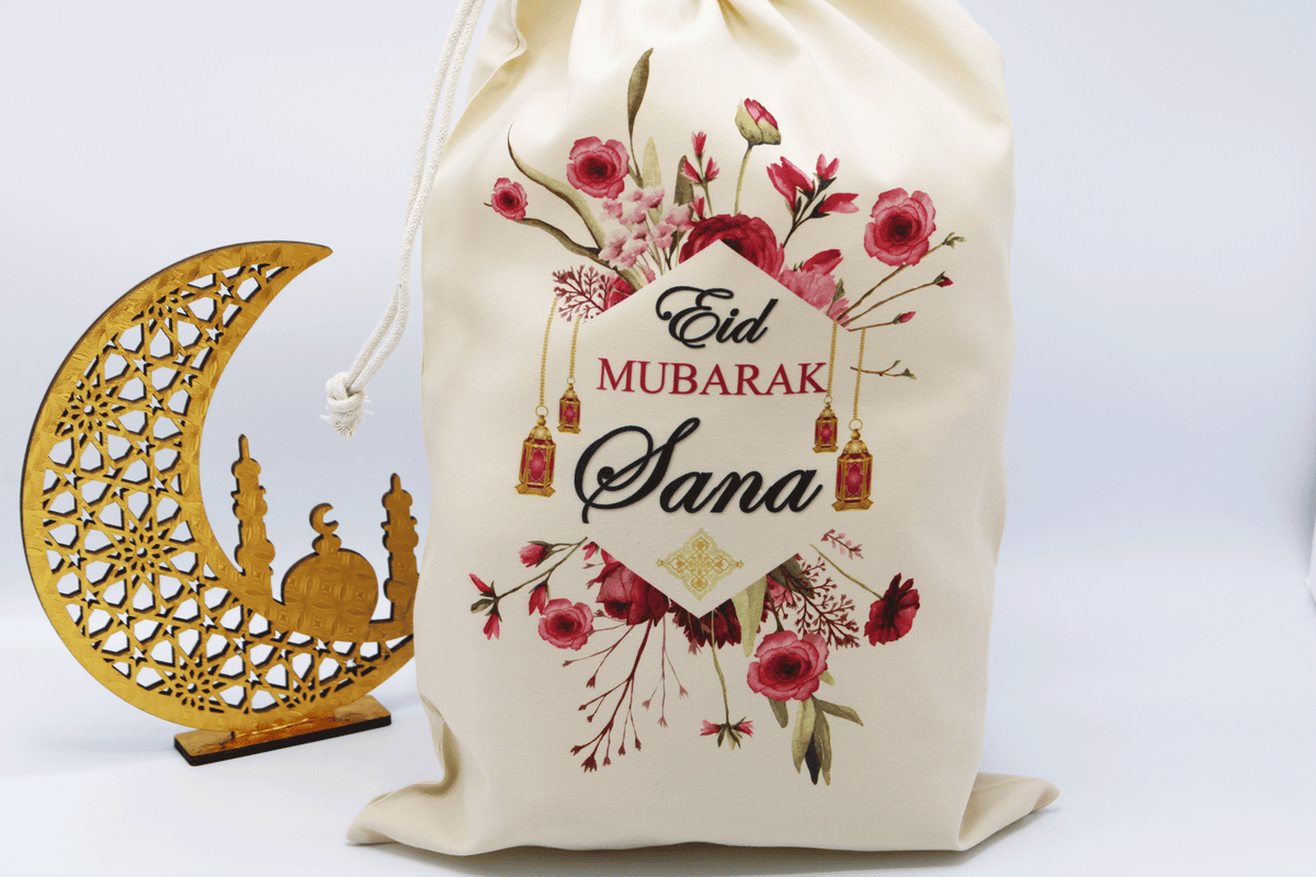 Personalised Eid Sacks - Red Roses