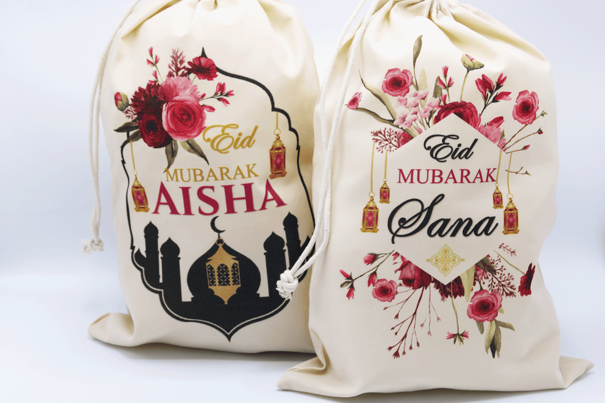 personalised eid sack, eid gift bag, eid gift for kids, eid gift ideas