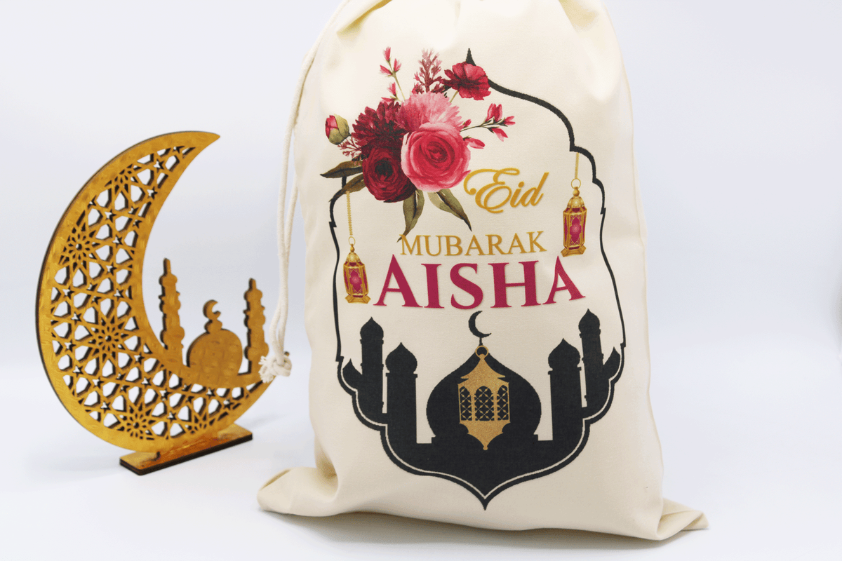 personalised eid sack, eid gift bag, eid gift for kids, eid gift ideas