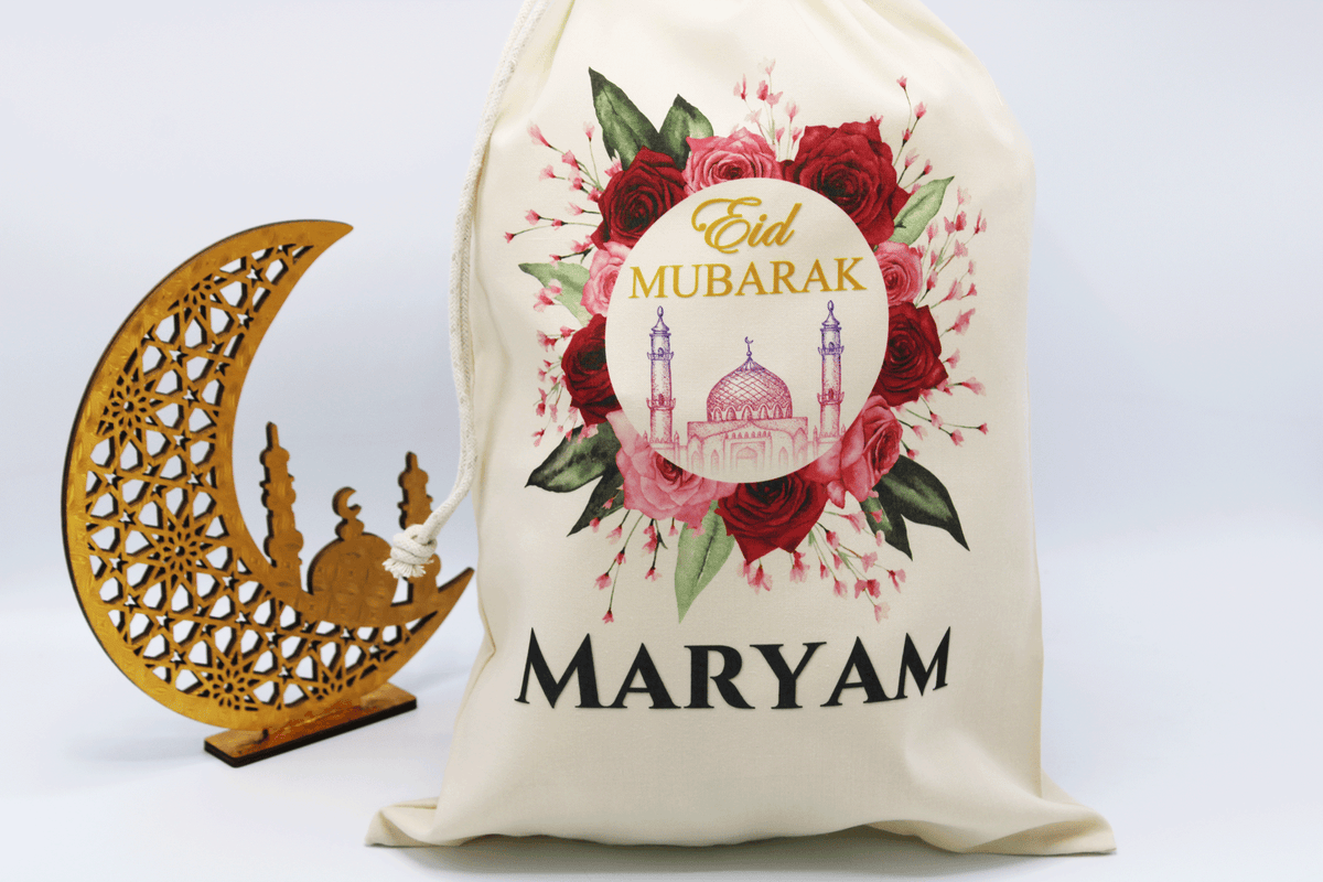 personalised eid sack, eid gift bag, eid gift for kids, eid gift ideas