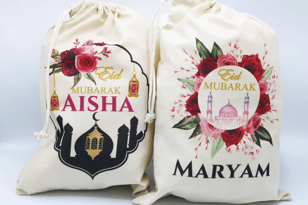 Personalised Eid Sacks - Red Roses