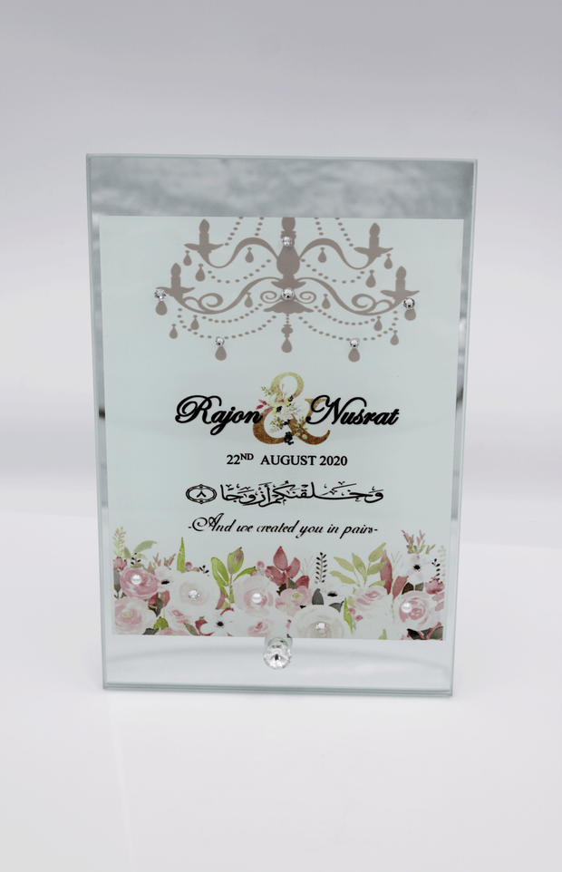 Mirror Wedding Frame - Chandelier Design