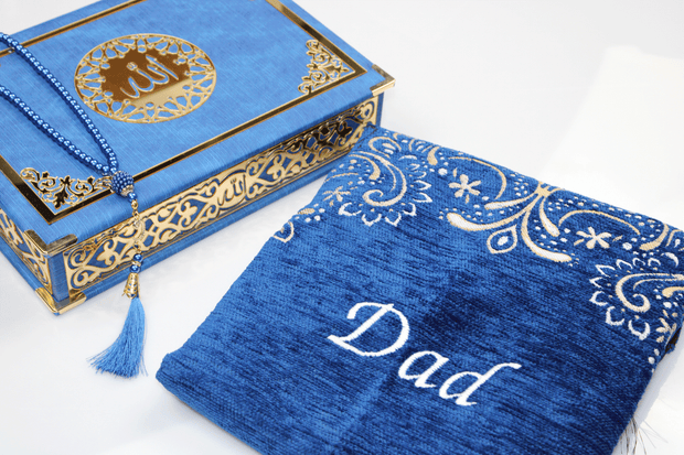 Luxury Gift Box Prayer Mat Set - Blue