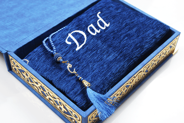 Luxury Gift Box Prayer Mat Set - Blue