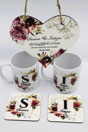 Wedding Heart Plaque & Mug Set