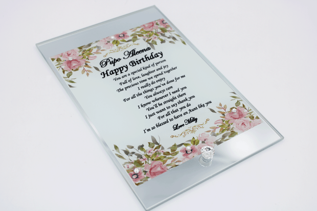 Birthday Frame - Pink Mirror Design