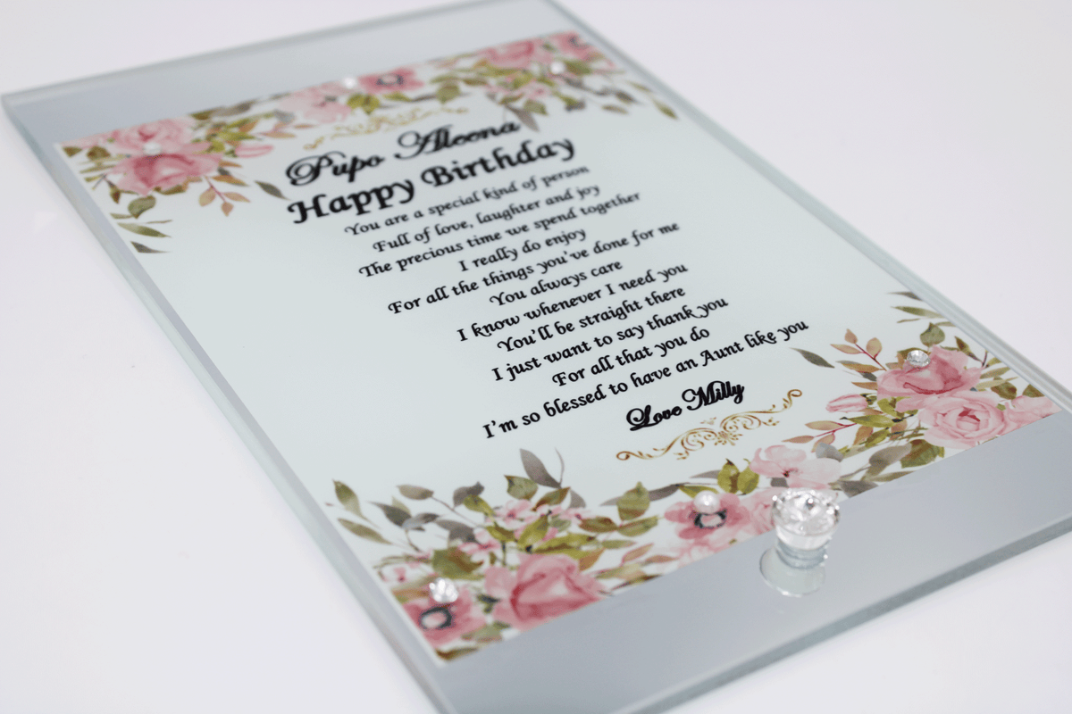 Birthday Frame - Pink Mirror Design