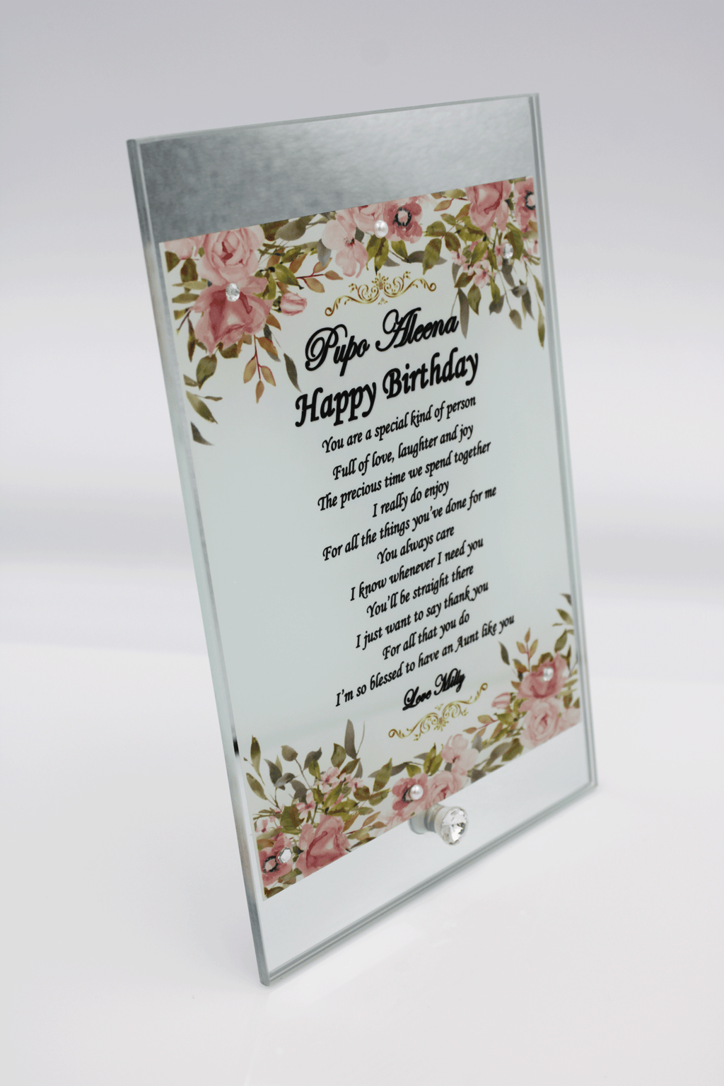 Birthday Frame - Pink Mirror Design