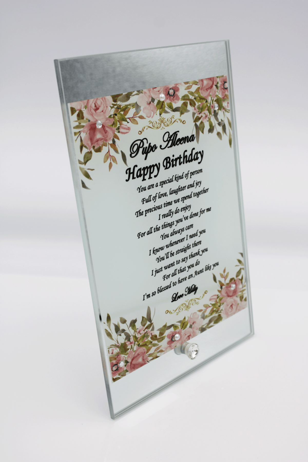 Birthday Frame - Pink Mirror Design