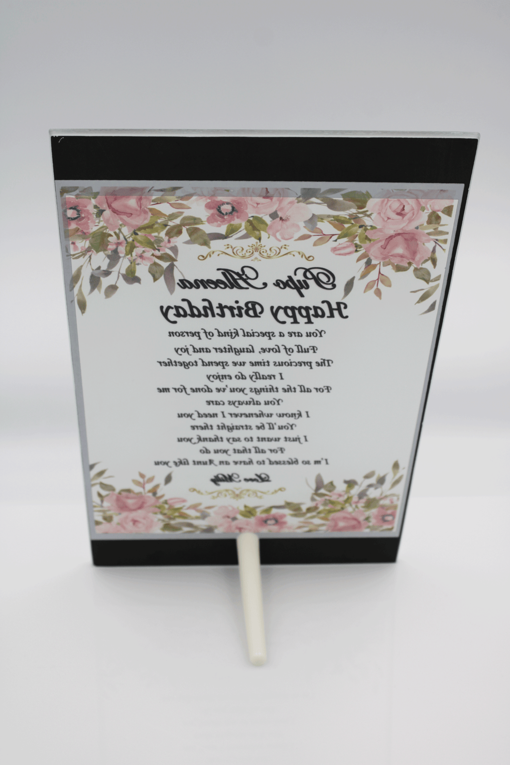 Birthday Frame - Pink Mirror Design