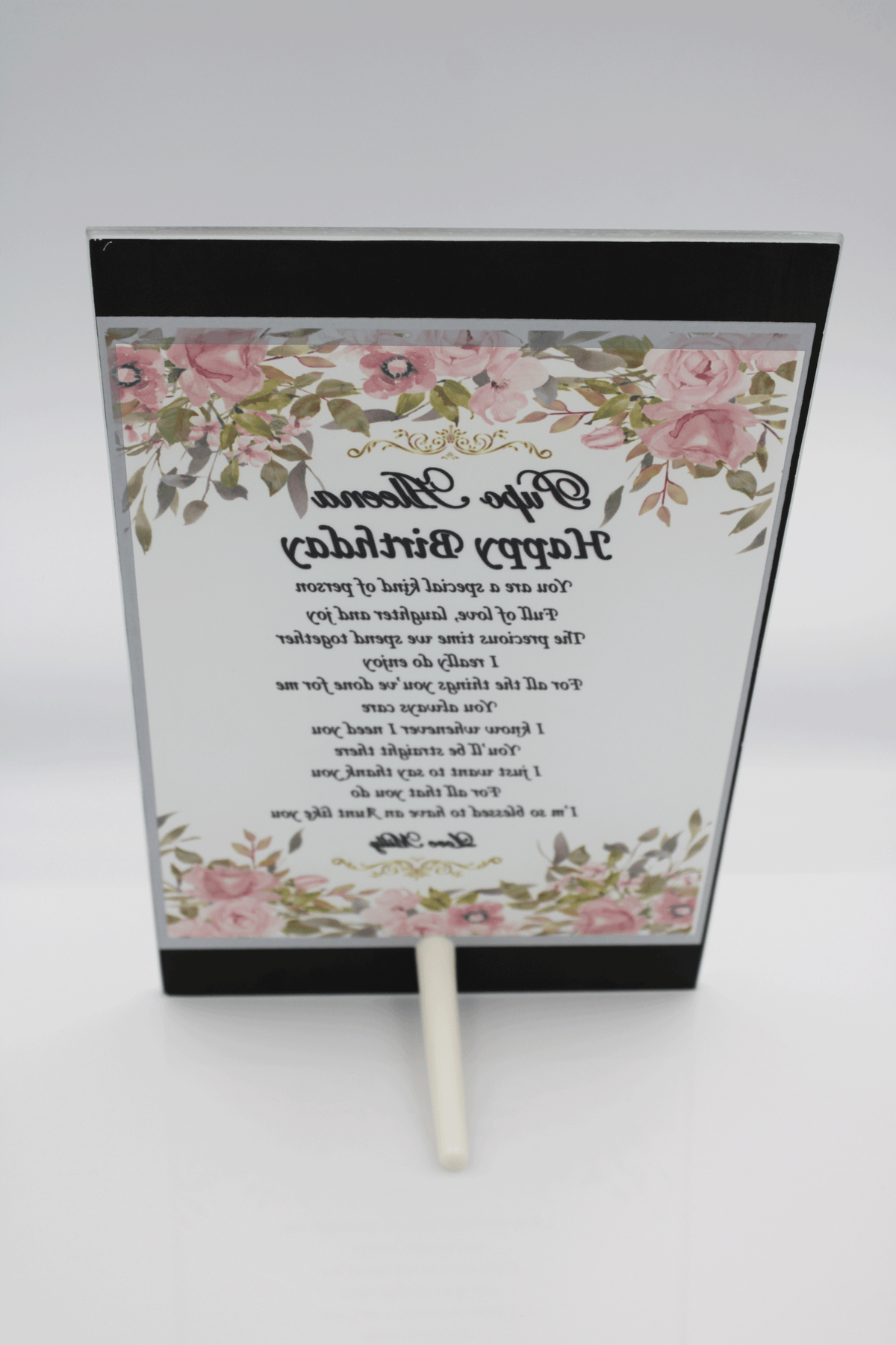 Birthday Frame - Pink Mirror Design