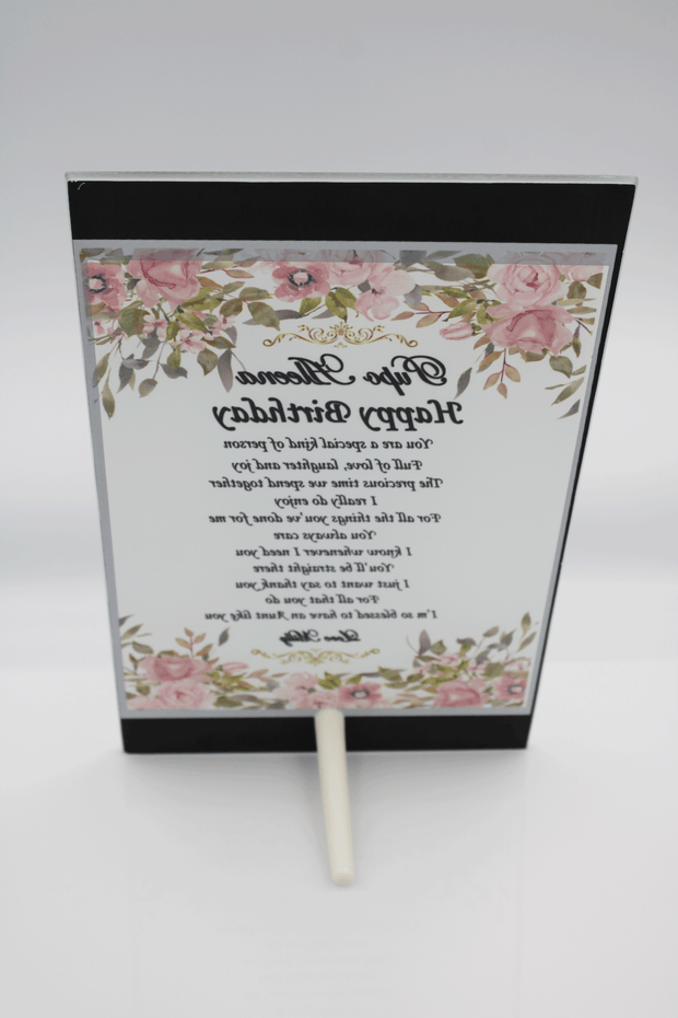 Birthday Frame - Pink Mirror Design