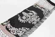 Floral Personalised Prayer Mat - Black