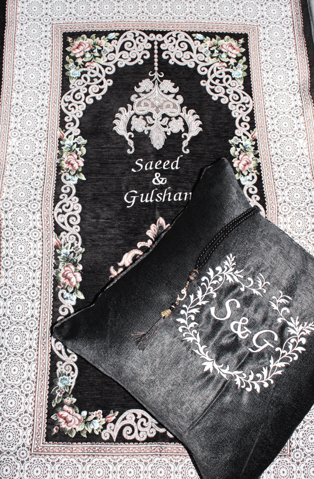 Black Prayer Mat Set