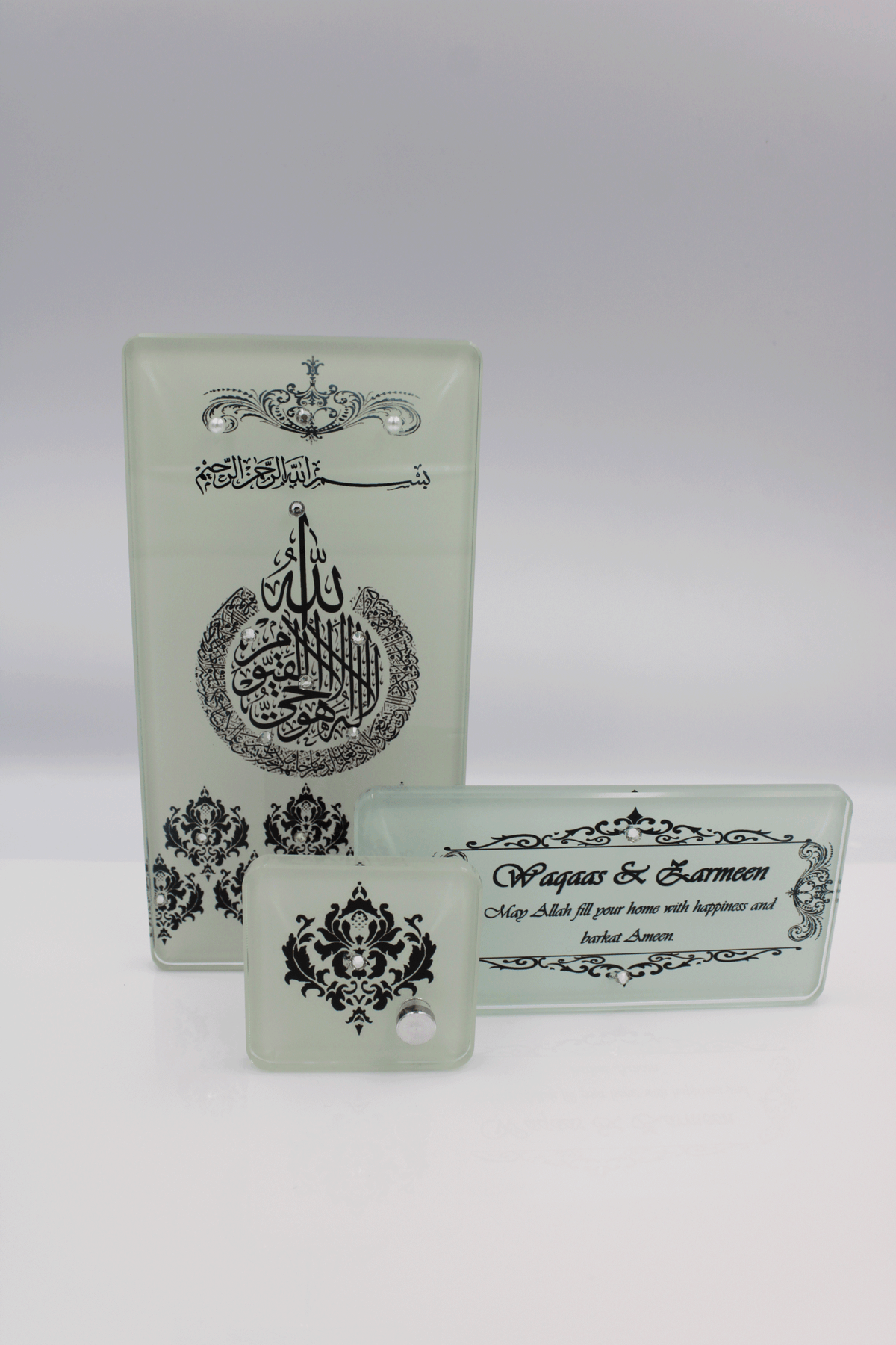 3 Way Frame - Black Damask