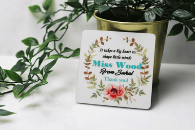Teacher Coaster - Wreath Design