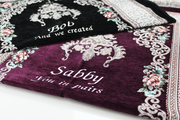 Couple Floral Prayer Mat Set of 2 - With Names