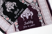 Couple Floral Prayer Mat Set of 2 - With Names