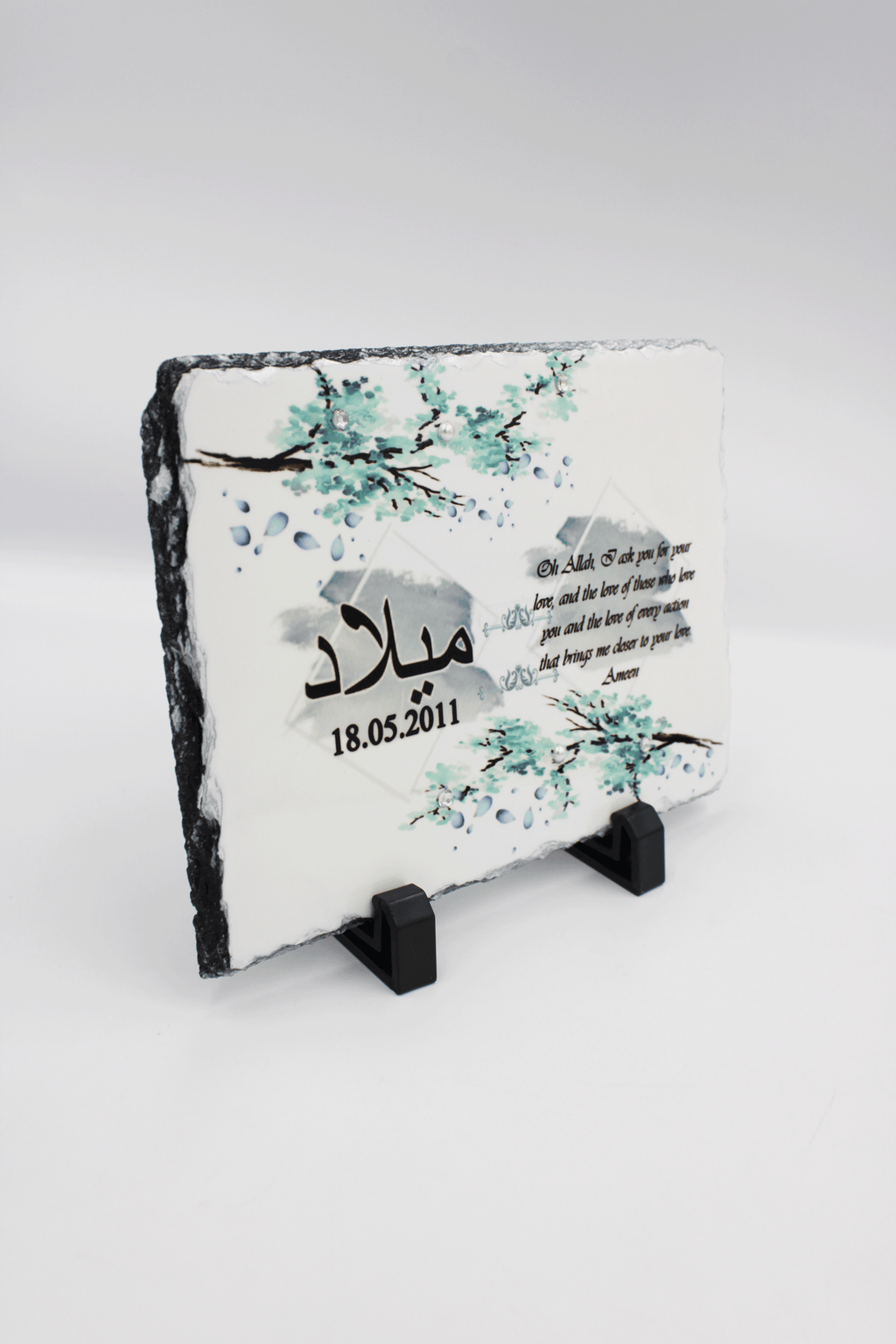 Baby Birth Rock Slate Frame - Blue