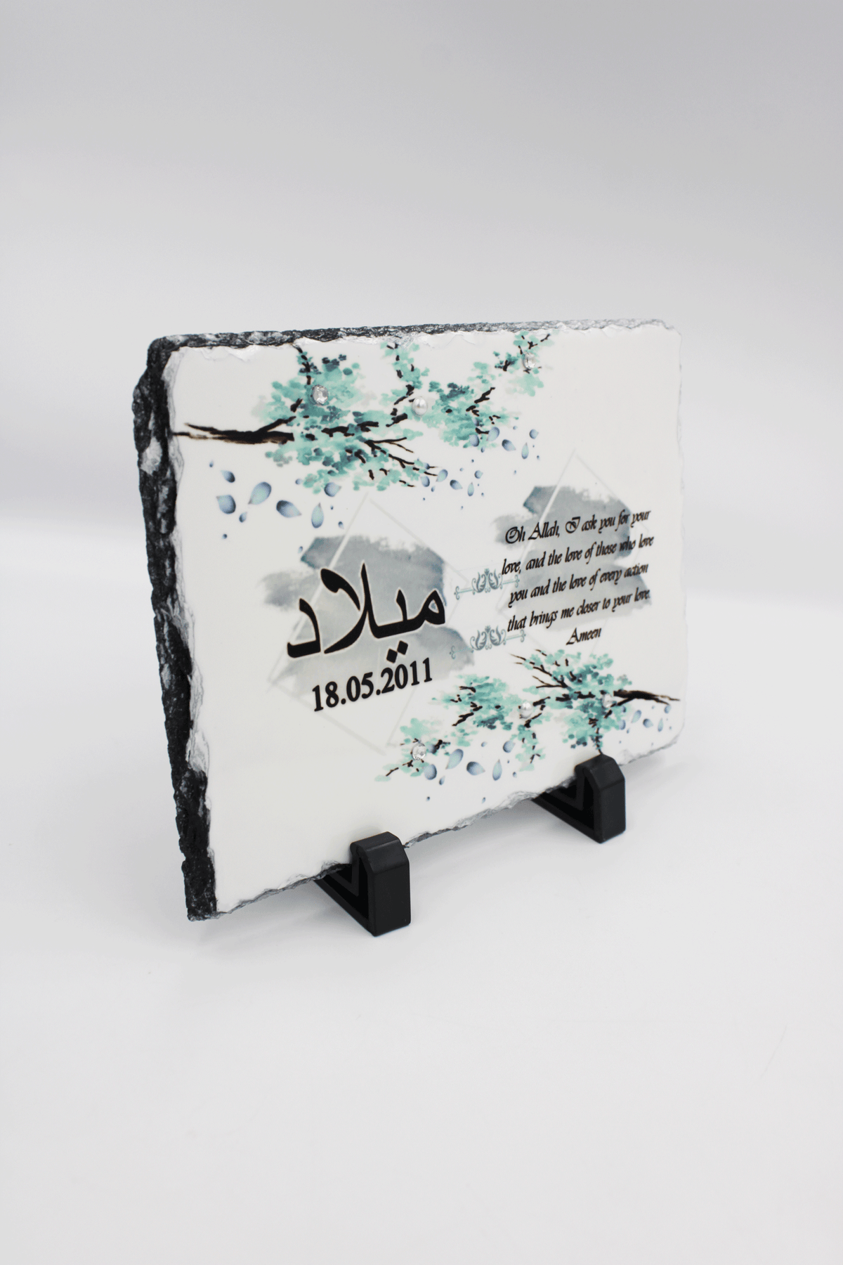 Baby Birth Rock Slate Frame - Blue