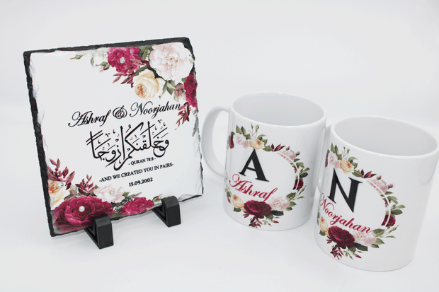 Wedding Hamper Set - Satin Maroon