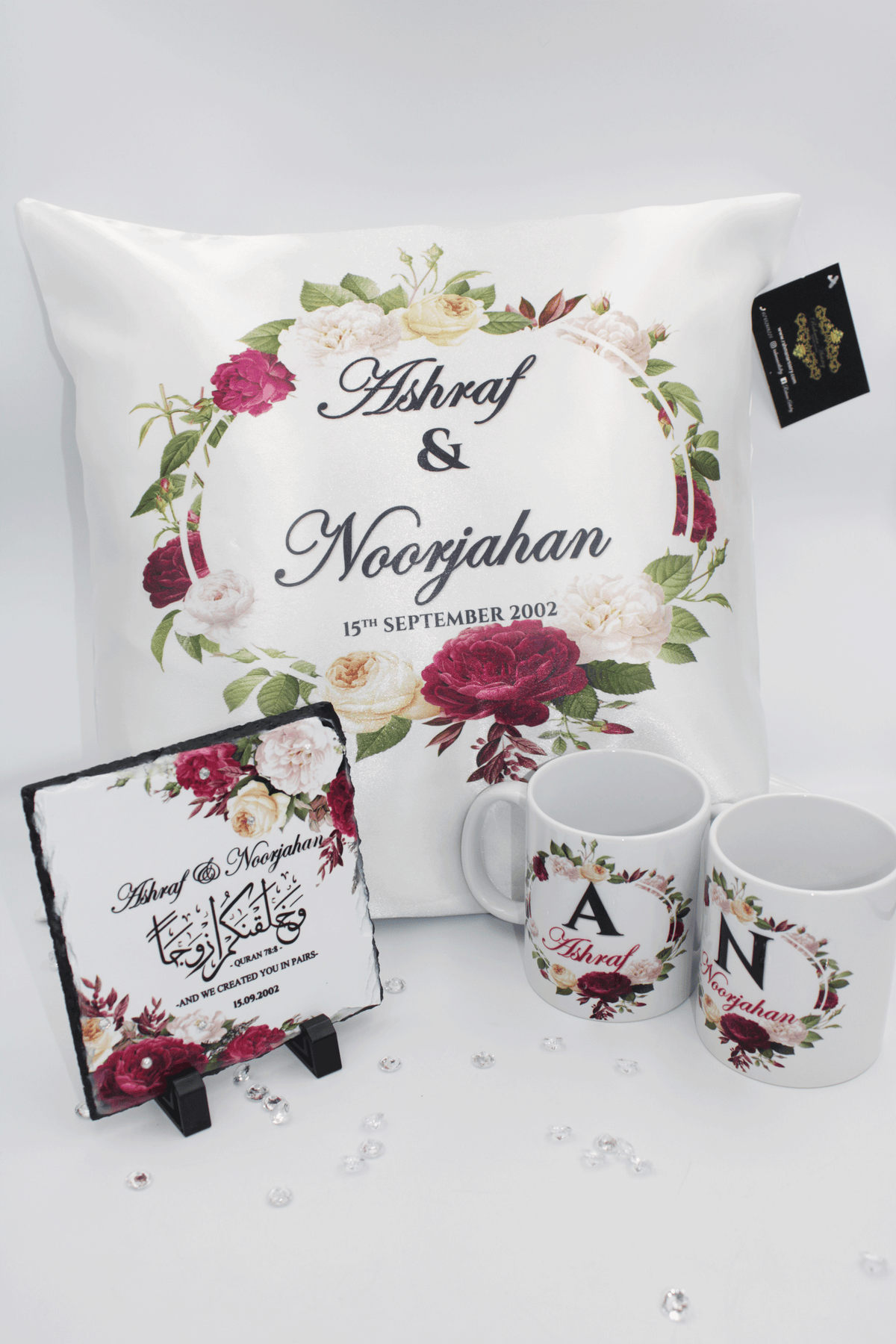 Wedding Hamper Set - Satin Maroon