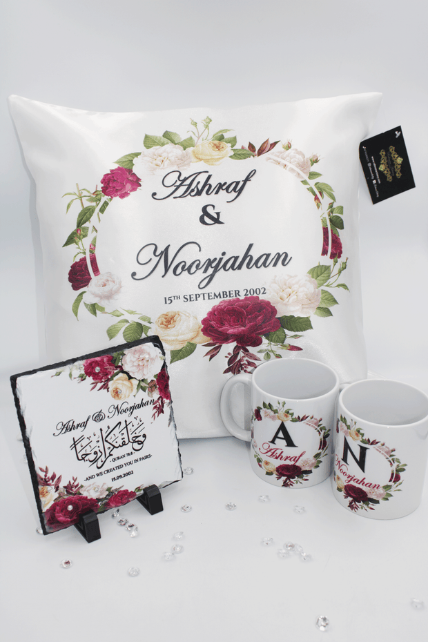 Wedding Hamper Set - Satin Maroon